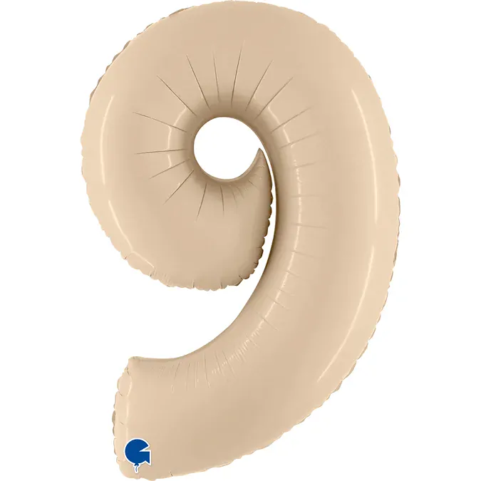 Fóliová číslice - krémová 9 - 102 cm