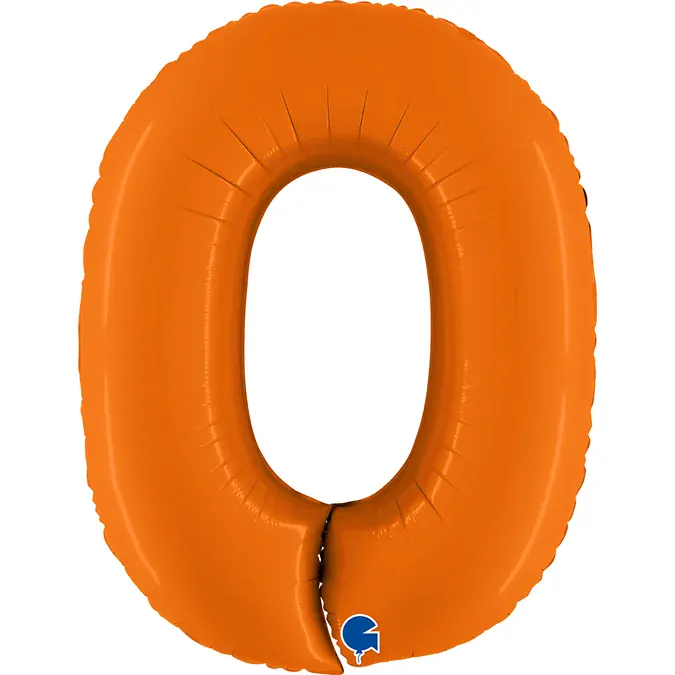 Foliová číslice - oranžová 0 - 102 cm