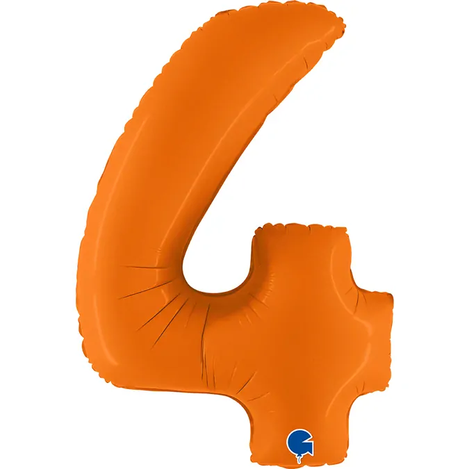 Foliová číslice - oranžová 4 - 102 cm