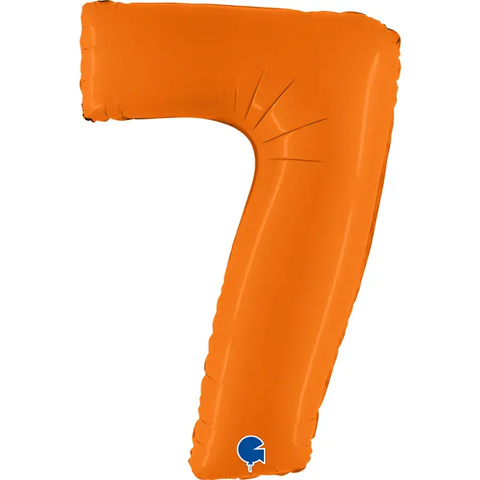 Foliová číslice - oranžová 7 - 102 cm