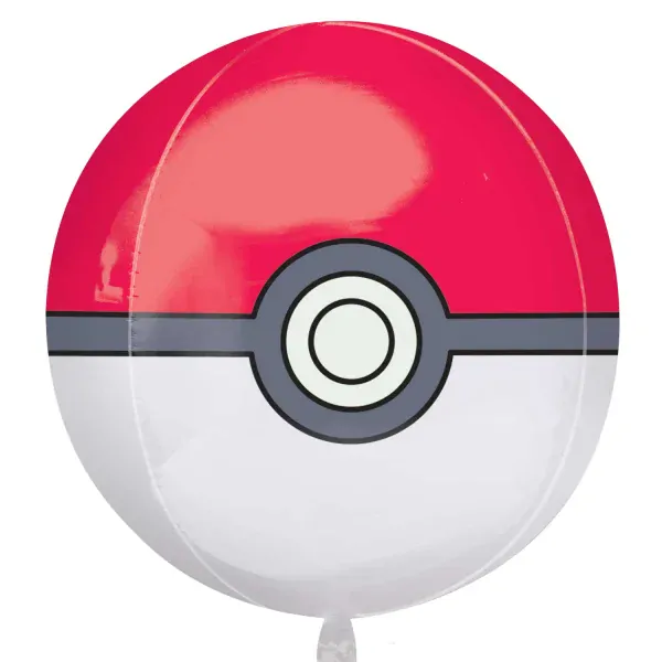 Foliový balonek kulatý orbz Pokemon - Pokeball 3D