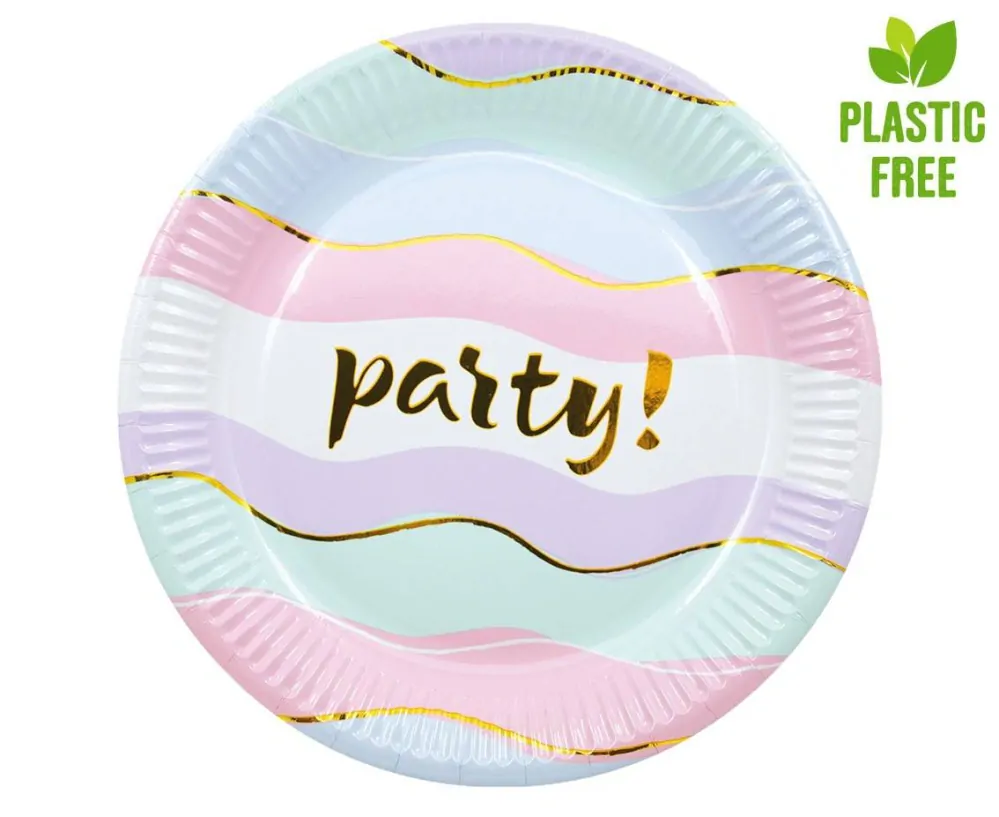 Papírové talíře Elegantní párty 23cm
