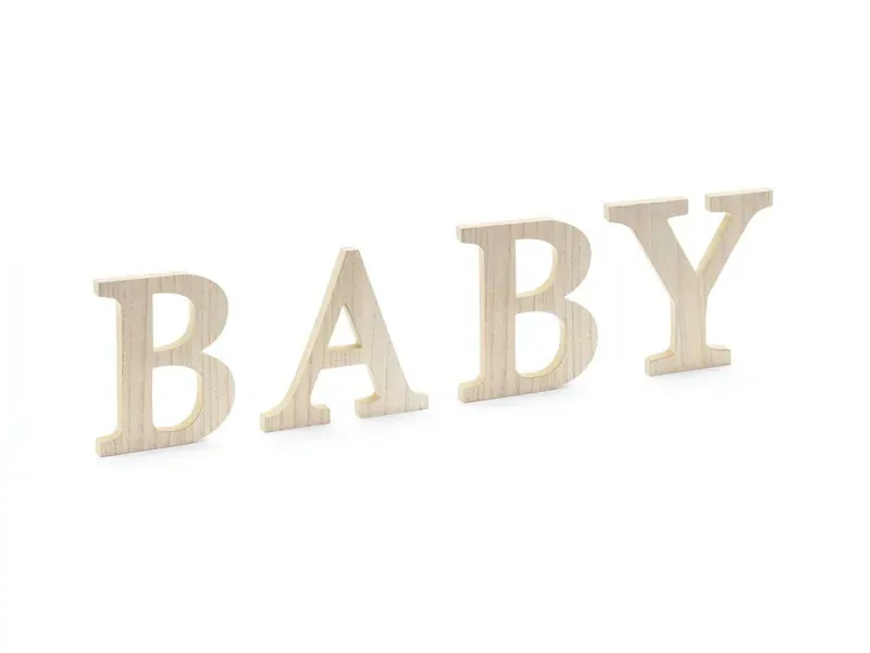 Dřevěný nápis Baby