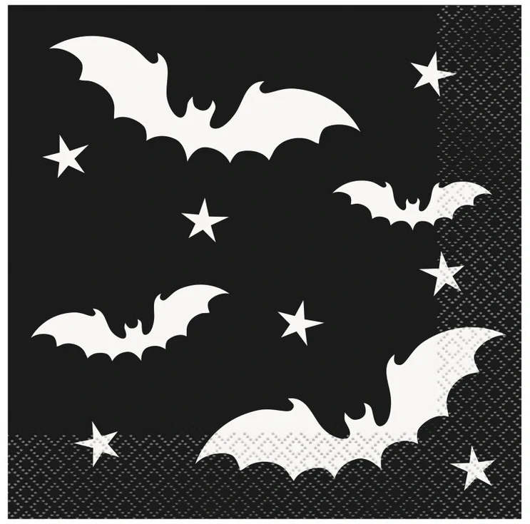 Papírové ubrousky Halloween Netopýři 16 ks