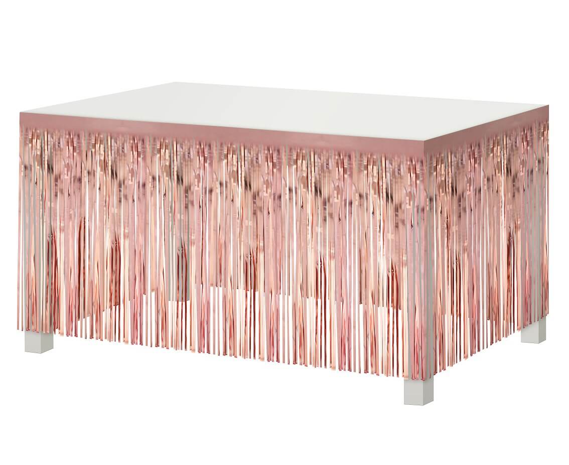 Dekorace okraje stolu Rosegold střapce