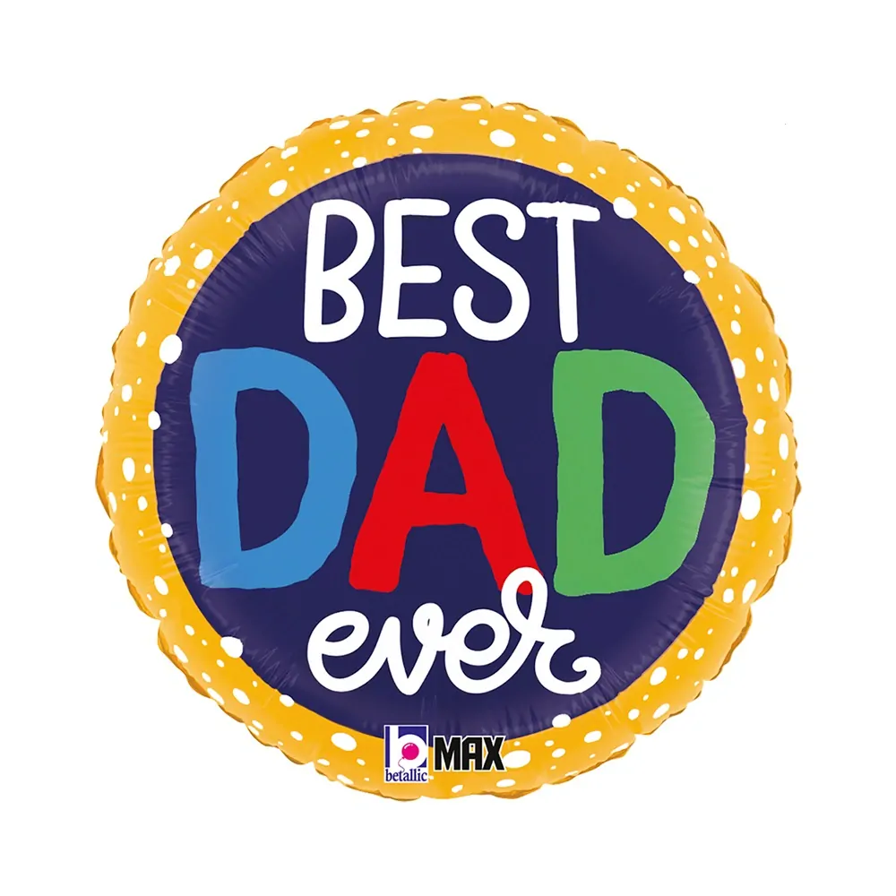 Fóliový balónek Kruh - Best Dad ever 46cm
