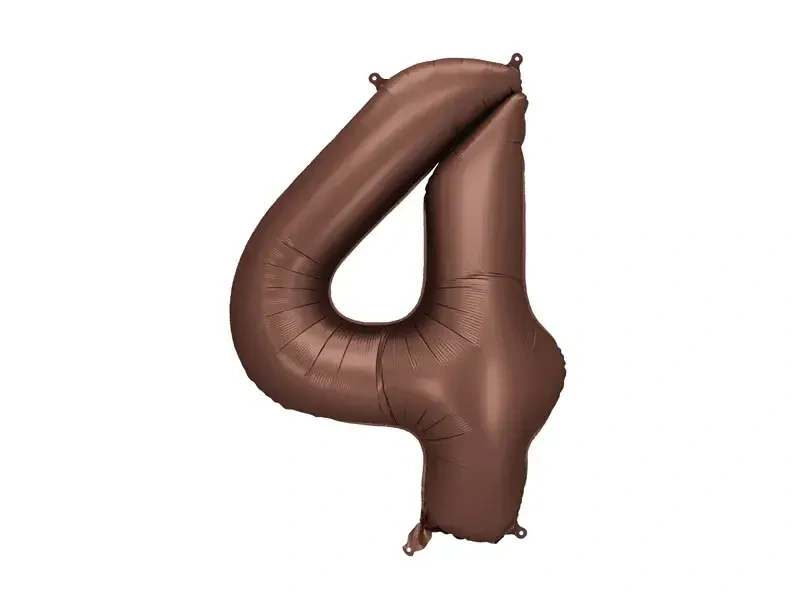 Foliová číslice hnědá 4 - 86 cm