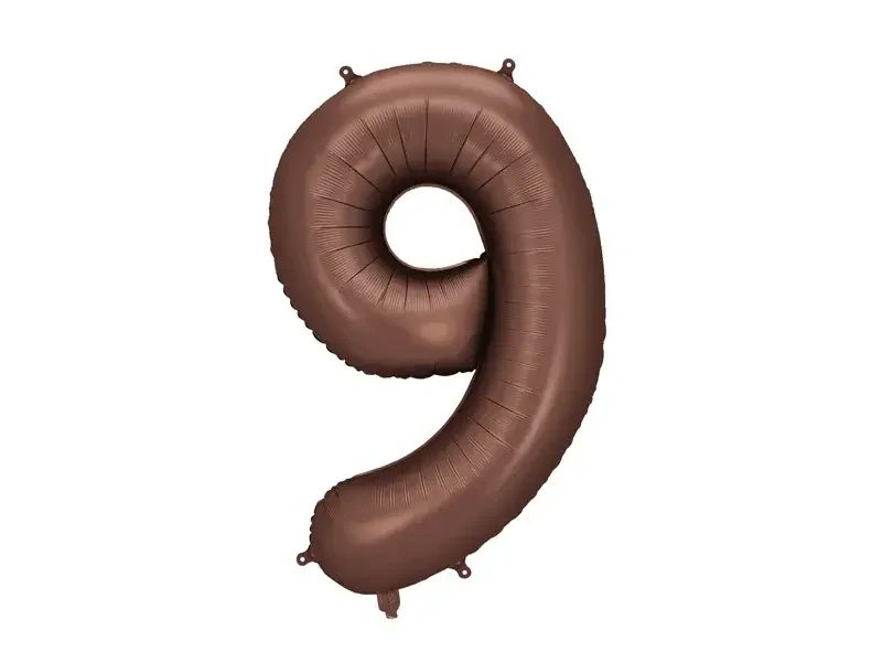 Foliová číslice hnědá 9 - 86 cm