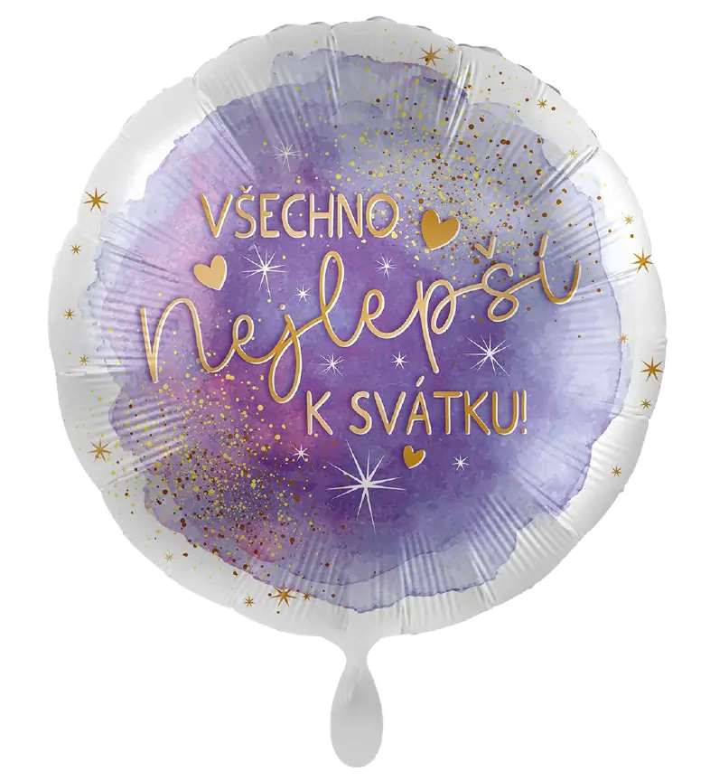 Fóliový balónek Všechno nejlepší k svátku CZ 43 cm