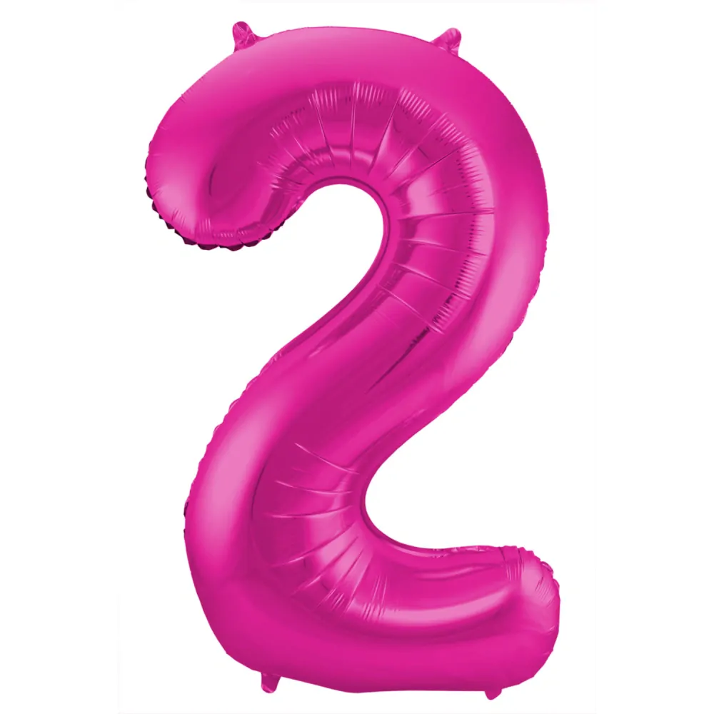 Foliová číslice - Magenta růžová 2 - 86 cm