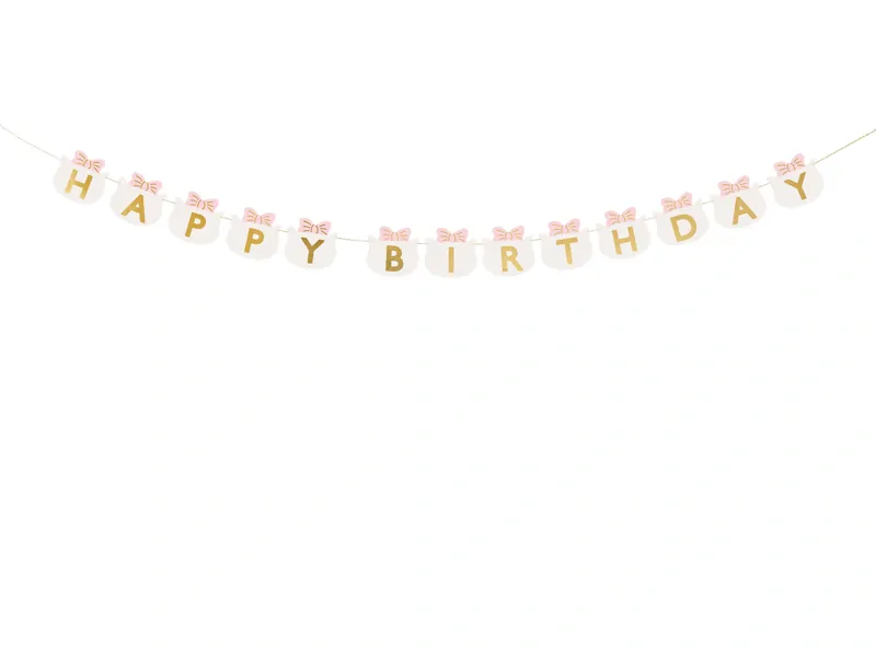 Narozeninový nápis Happy Birthday - roztomilá kočička