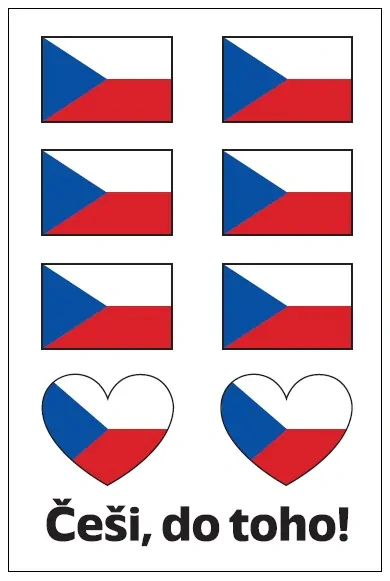 Dočasné tetování České vlajky