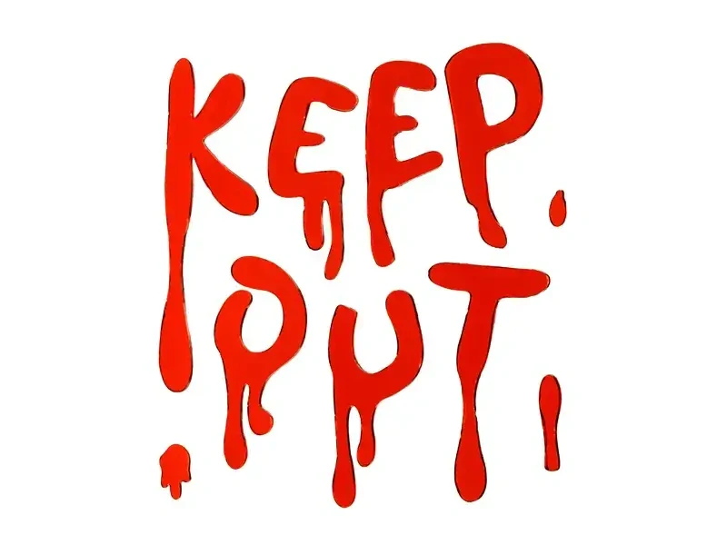 Gelové nálepky na okno Keep Out Halloween