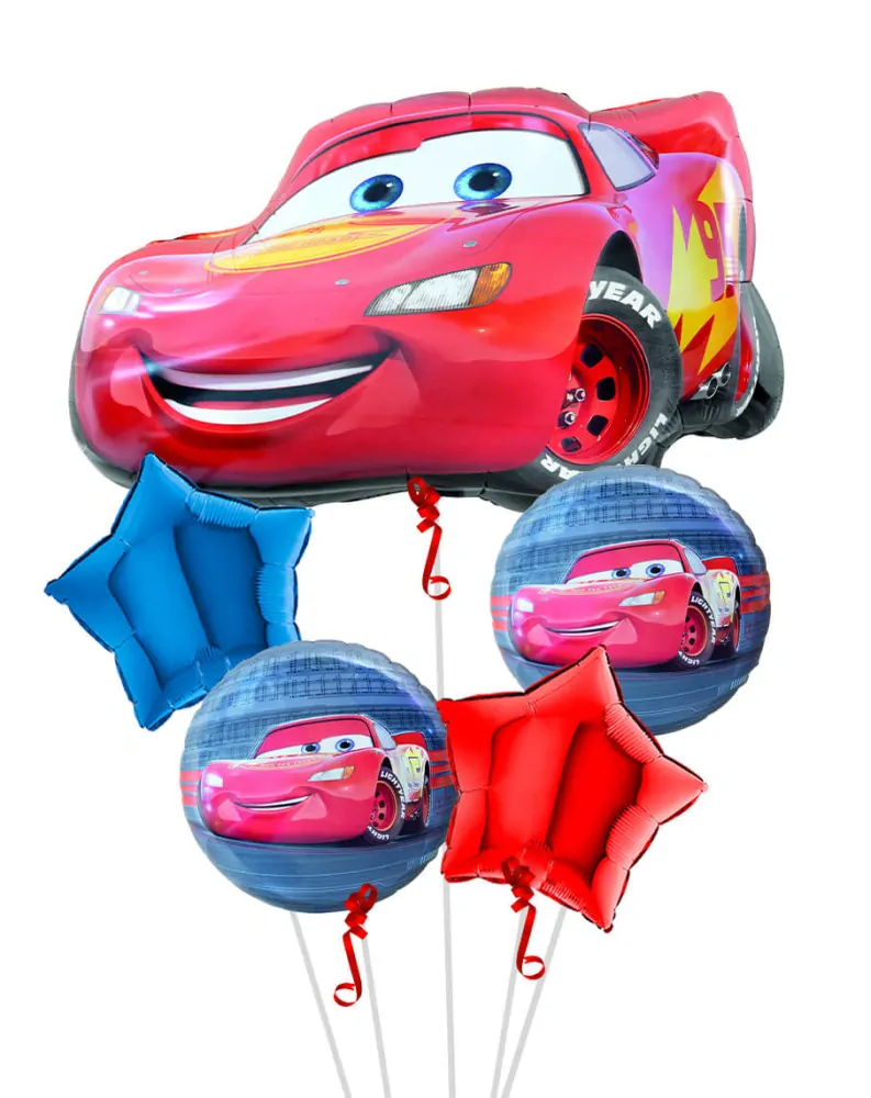 Sada foliových balonků Cars - 5 ks