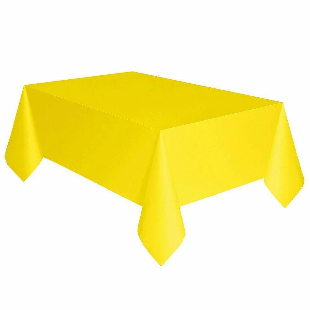 Plastový party ubrus neonově žlutý 137 x 274 cm