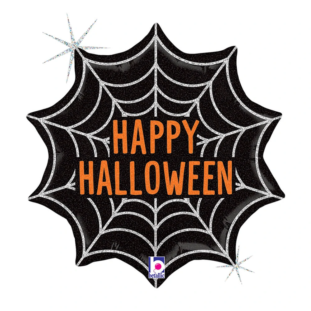 Fóliový balónek pavučina Happy Halloween 46cm