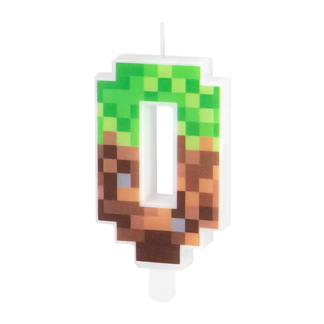 Dortová svíčka číslice Minecraft 0
