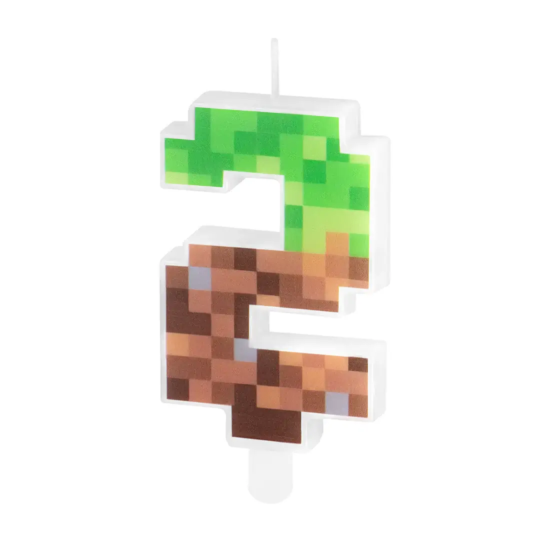 Dortová svíčka číslice Minecraft 2