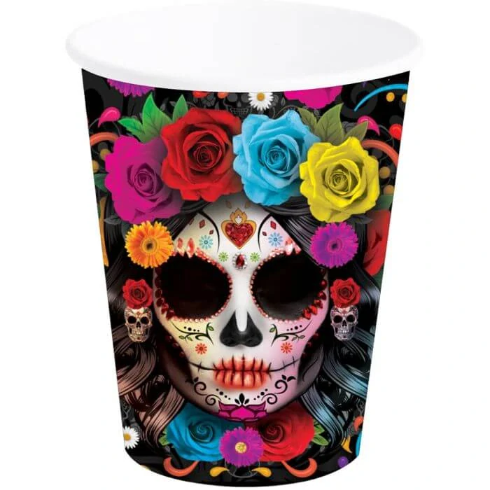 Papírové kelímky Day of the Dead 6 ks
