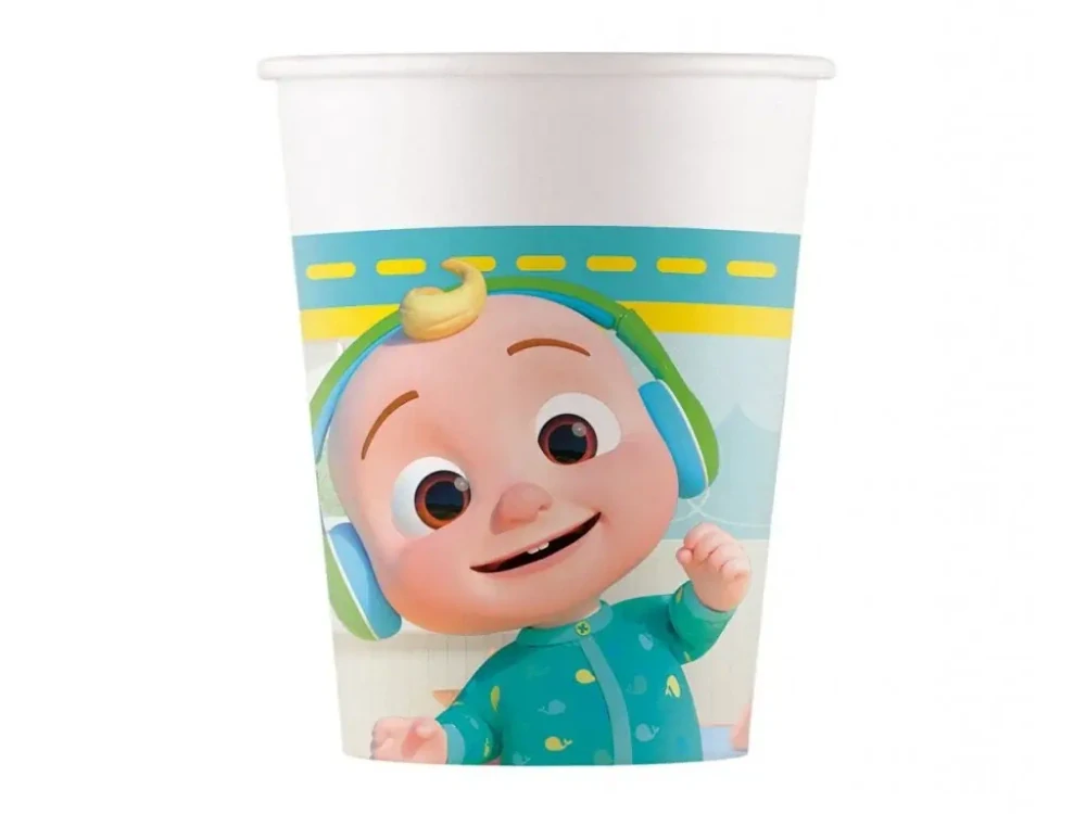 Papírové kelímky Cocomelon 200ml - 8ks