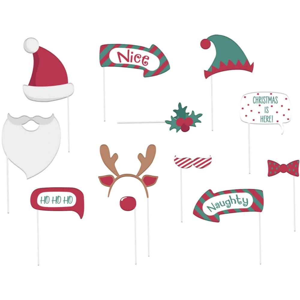 Vanoční sada pro fotokoutek - HOLLY JOLLY 12ks
