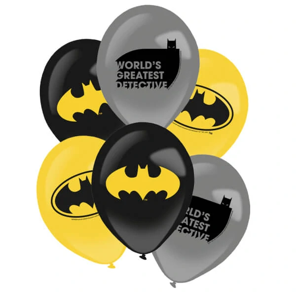 Latexové balónky Batman 28 cm - 6 ks