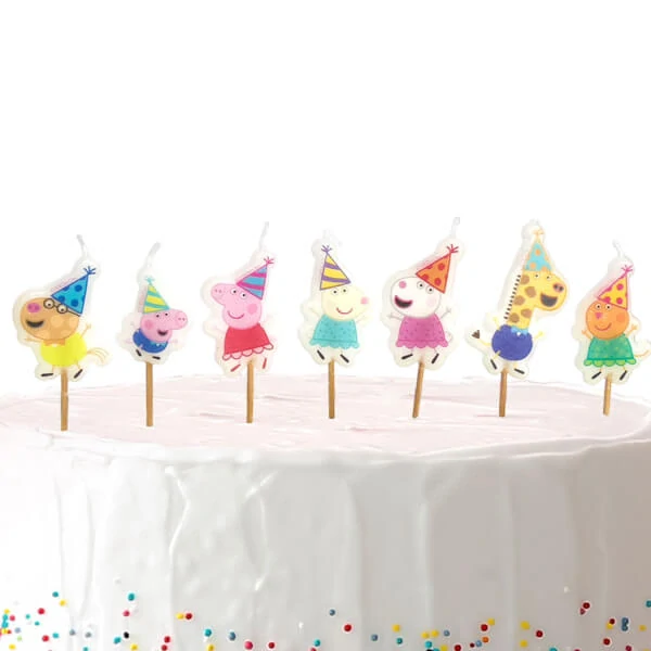 Dortové svíčky Prasátko Peppa Party 7 ks