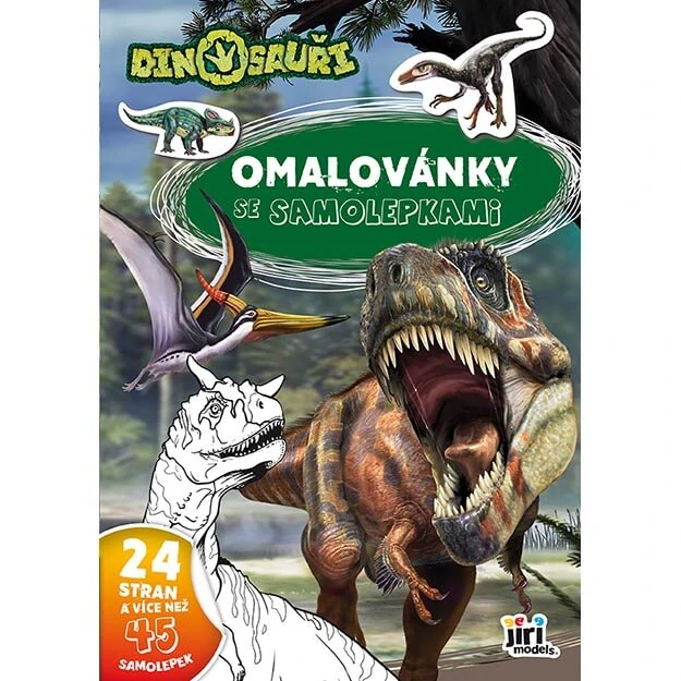 Omalovánky se samolepkami Dinosauři