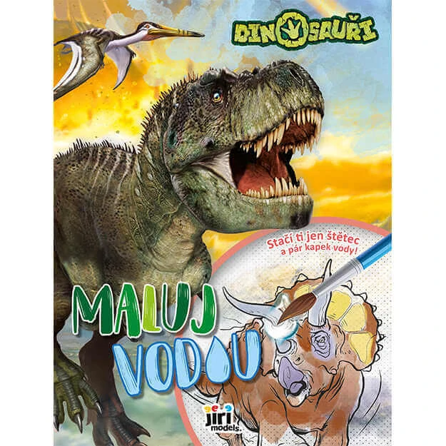 Maluj vodou - omalovánky Dinosauři