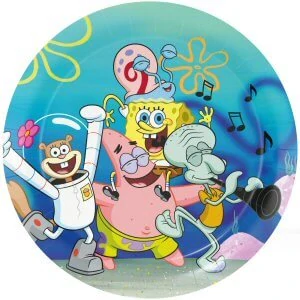 Papírové talíře Sponge Bob 23cm - 8ks