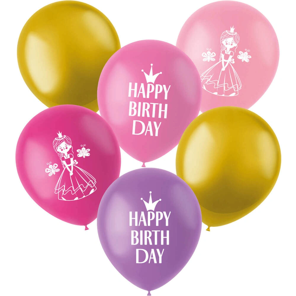 Latexové balonky Princeznovský den 33cm - 6ks