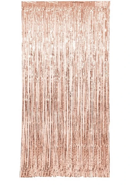 Rosegold party závěs 100 x 200 cm