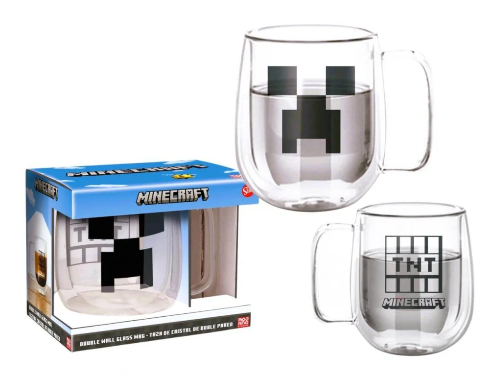 Hrnek Minecraft - skleněný
