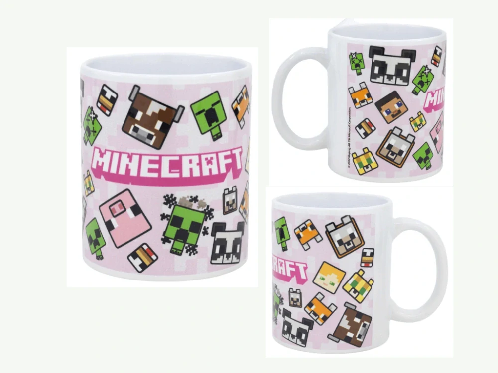 Hrnek Minecraft růžový - keramický