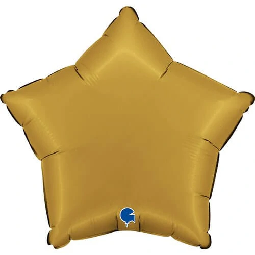Foliový balonek hvězda saténově zlatá 46 cm