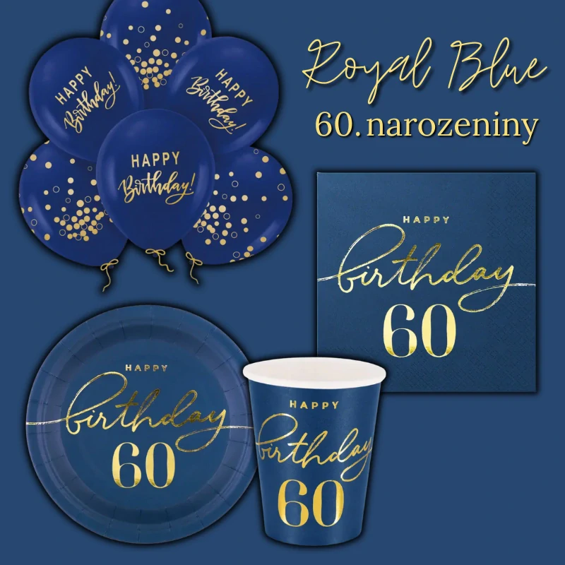 Dekorační sada 60. narozeniny Royal Blue