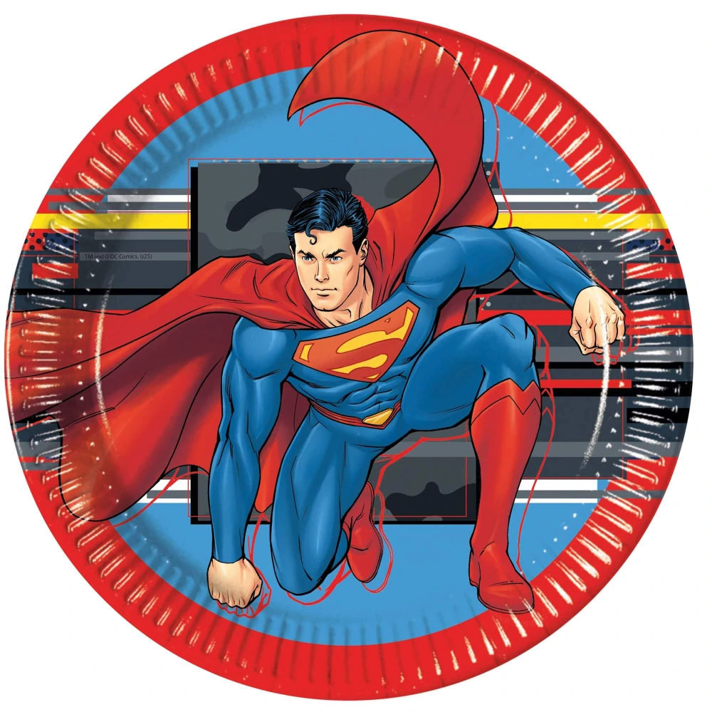Papírové talíře - Superman 23 cm 8 ks