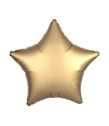 Foliový balonek hvězda zlatá saténová 46 cm