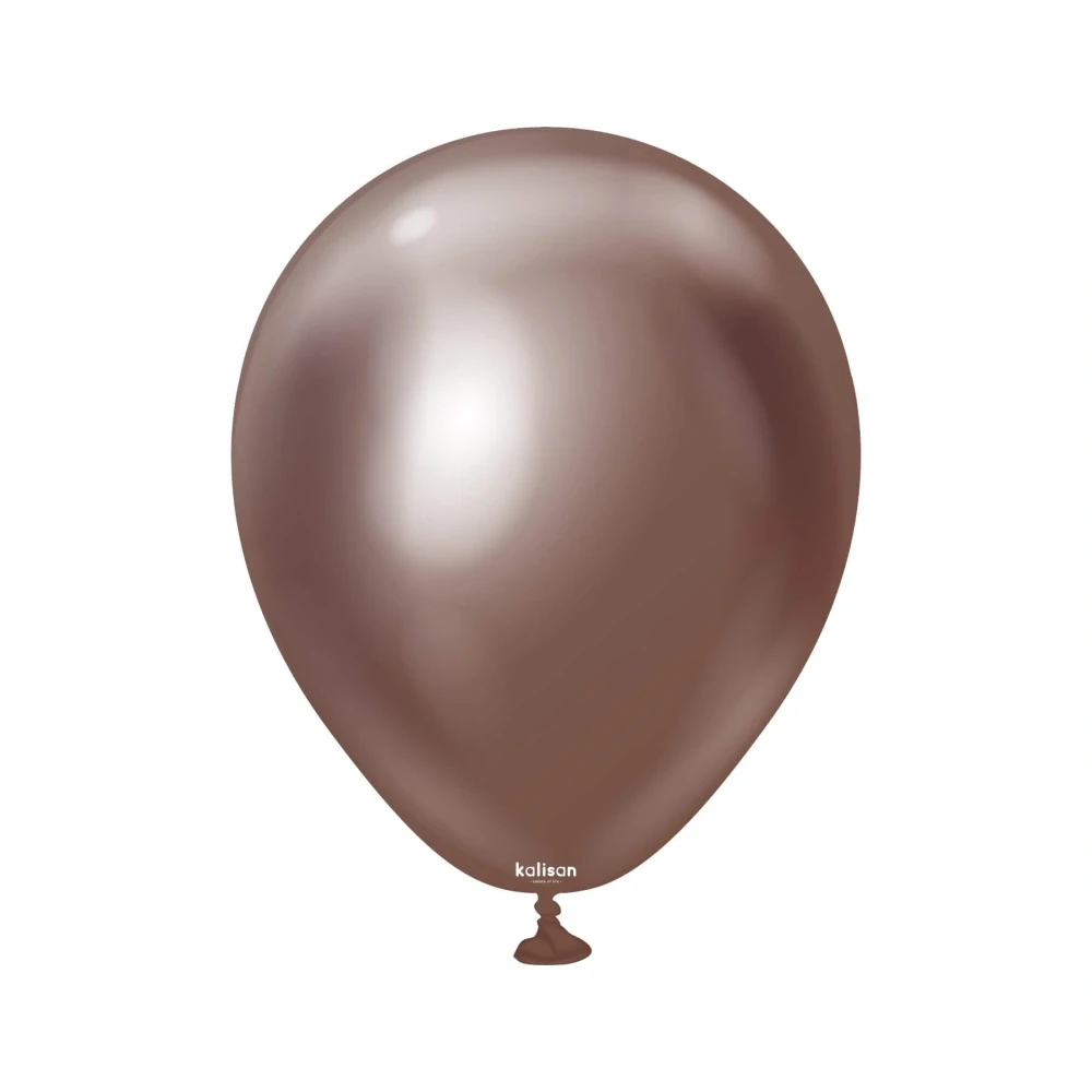 Dekorační chromové balonky hnědé 13 cm/5" 100 ks