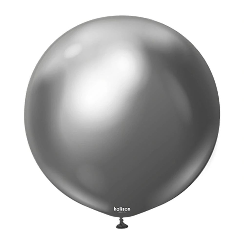 Dekorační chromový balonek tmavě šedý 45 cm/18"