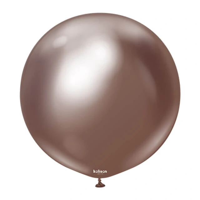 Dekorační chromový balonek hnědý 45 cm/18"