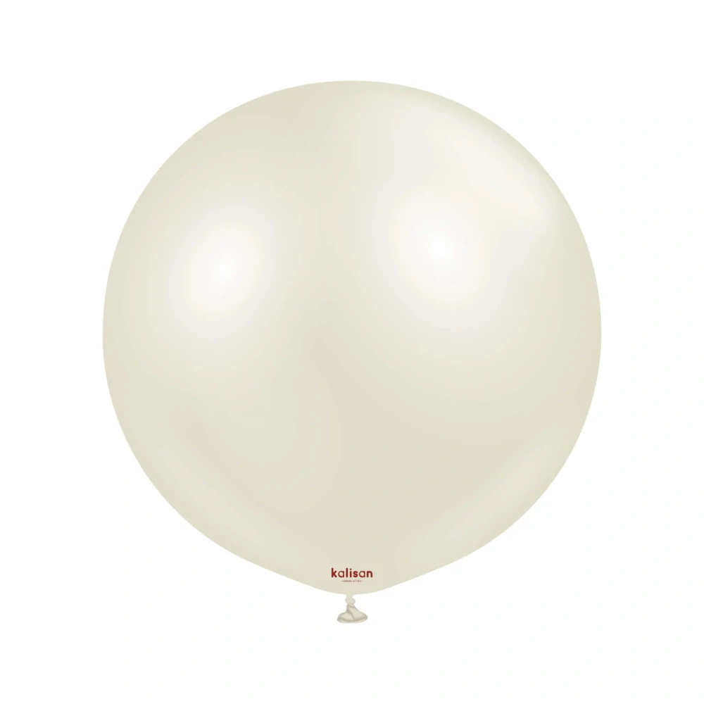 Dekorační perleťový balonek slonovinová kost 60 cm/24"