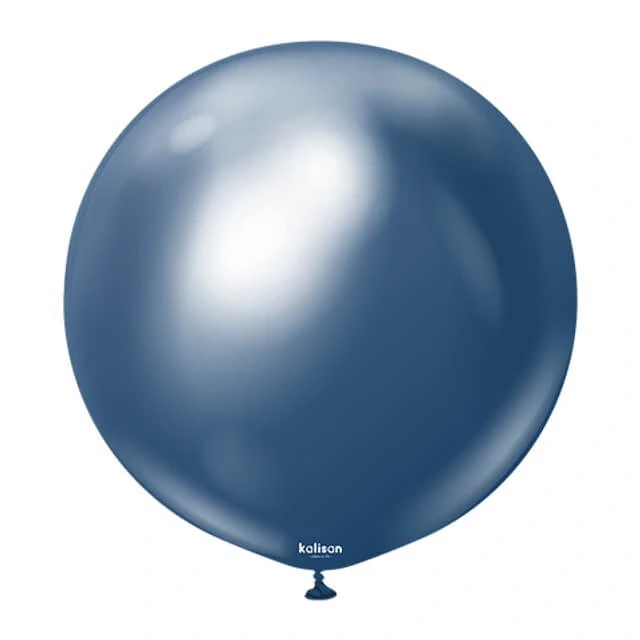 Dekorační chromový balonek tmavě modrý 90 cm/36"