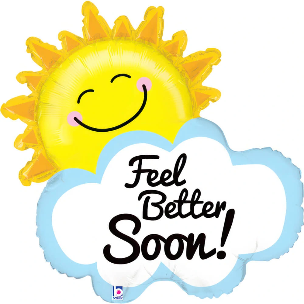 Fóliový balonek Slunce Feel Better Soon 66 cm