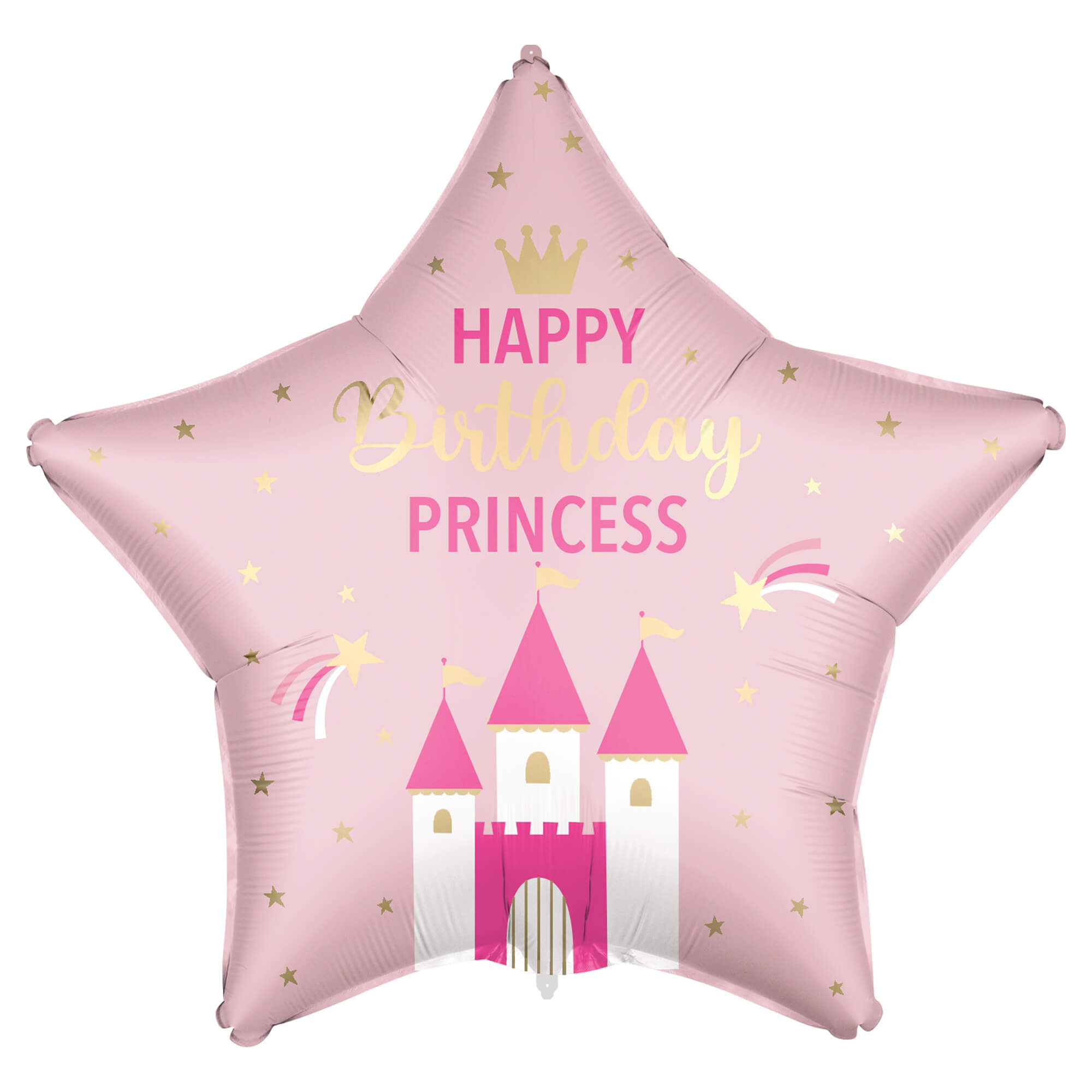Fóliový balonek hvězda Happy Birthday Princess 46 cm