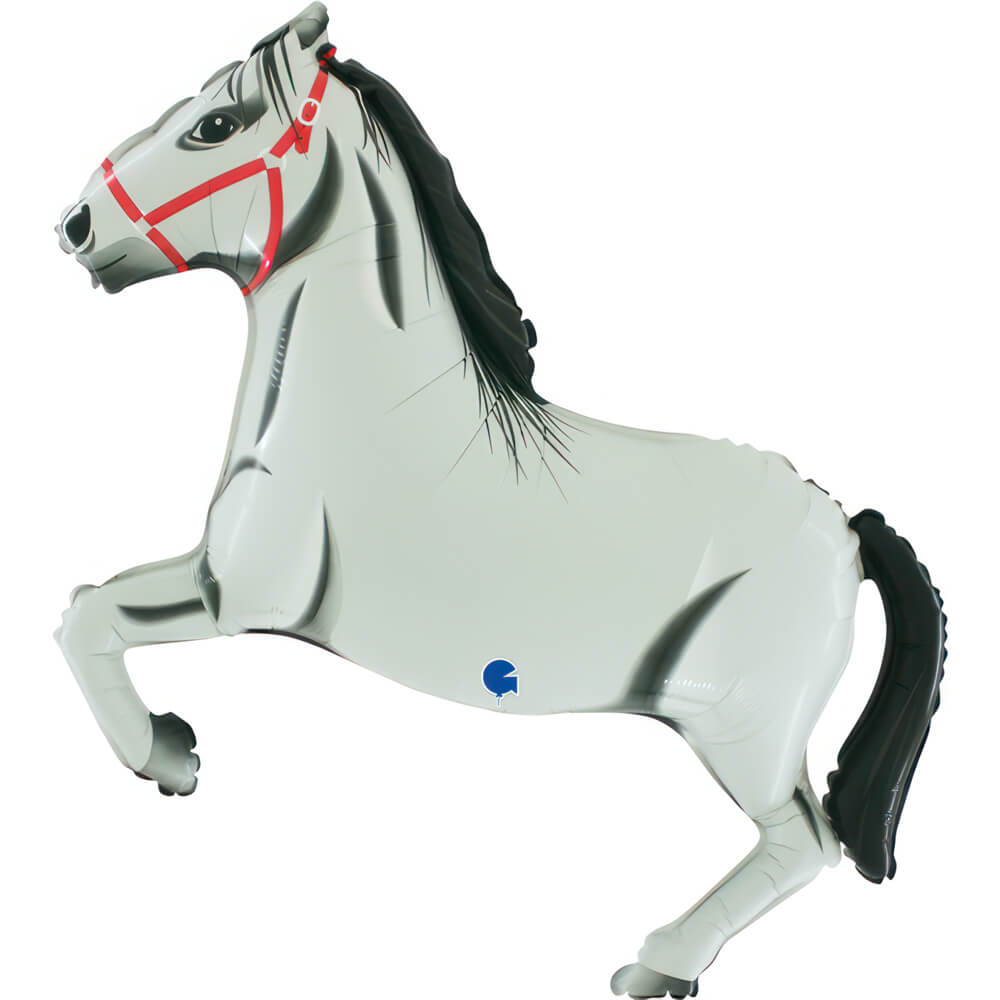Fóliový balónek kůň bílý 86 cm