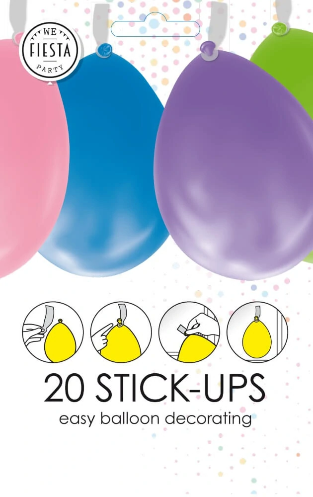 Samolepící úchyty na balonky 20 ks
