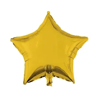 Fóliový balónek + závaží zlatá hvězda - 46 cm