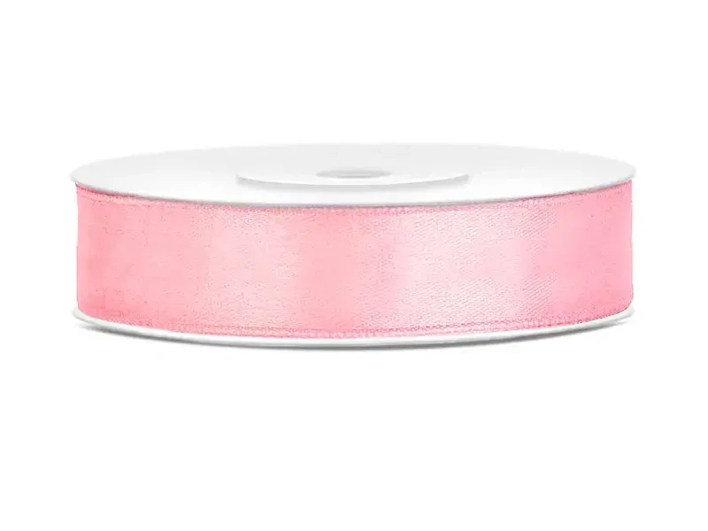 Saténová stuha růžová 12 mm × 25 m
