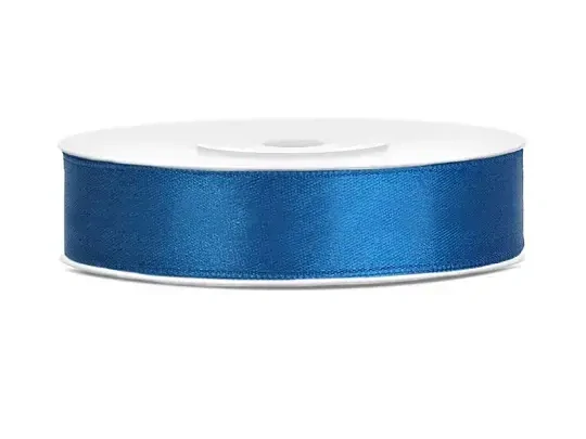 Saténová stuha modrá 12 mm × 25 m
